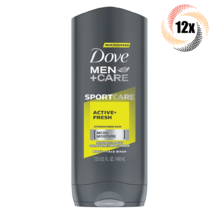 12x Bottles Dove Men + Care Sports Active Fresh Face &amp; Body Wash Gel | 4... - £57.81 GBP