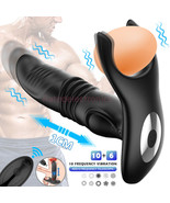 Thrusting Telescopic Anal Plug Dildo Vibrator Prostate Massager Penis Ri... - £20.78 GBP