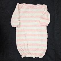 Baby Infant Girl Clothes Vintage Circo Pink White Gown Stripe Pajamas 0-3 - $14.84