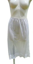 Pretty Vintage White Antron 3 Nylon Half Slip 3X (waist 30”-60”) 1980s S... - $19.79