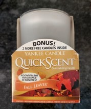 Yankee Candle Quick Scent  Candle Holder With 3 Candles (Fall Leaves) - £11.34 GBP