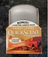 Yankee Candle Quick Scent  Candle Holder With 3 Candles (Fall Leaves) - £11.26 GBP