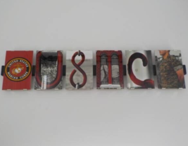 USMC Marine Corps Floating Frame Picture Letter Art Home Decor Office Display - £39.94 GBP