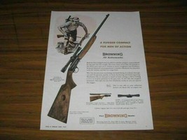 1964 Print Ad Browning .22 Automatic Rifles Hunter Climbing St Louis,MO  - $11.68