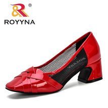 ROYYNA 2021 New Popular Style Women Pumps High Heels Woman Daily Shoes Office Pu - £40.51 GBP