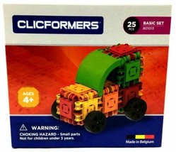 New Clicformers 25 Pcs Basic Set Toy 801013 Made in Belgium - Click to Built  - £8.45 GBP