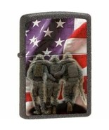 Zippo Lighter - 3 Soldiers No One Get Left Behind Ironstone - 853225 - £24.40 GBP