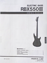 Yamaha RBX550 III Electric Bass Guitar Service Manual and Parts List Booklet. - £7.78 GBP