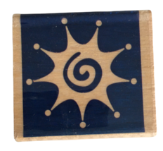 Stamp Craft Rubber Stamp Swirly Sun Decorative Dancing Friendship Card Making - £3.92 GBP
