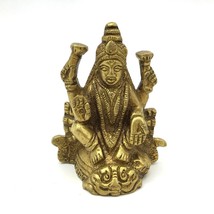 Mini Brass Mata Lakshmi Murti India Statue India Goddess Of Wealth 2.25&quot; - $729.76 MXN