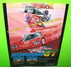 Konami GT Arcade FLYER Original 1985 Video Game Japan Auto Racing UNUSED - $43.70