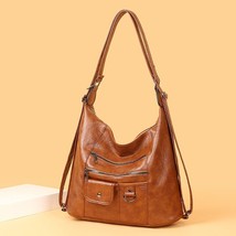Casual PU Leather Tote Bags for Women Large Capacity Hobo Handbags Retro Patchwo - £22.22 GBP