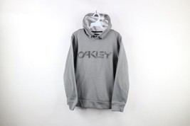 Oakley Mens Medium Regular Fit Spell Out Fleece Lined Hoodie Sweatshirt Gray - £31.61 GBP