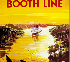 Booth Line Cruise Postcard Amazon River Unused Unposted Vtg Poster Reprint E59 - £15.84 GBP