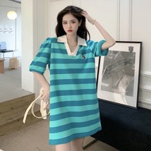  Short Sleeve Mini Dresses  Fashion Summer Women  Dress  Loose Female F ... - £42.35 GBP