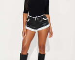 Cabin Crush Faux Leather Sherpa Micro Short - Black - $6.00