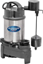Superior Pump 92151 1 HP Cast Iron Sump Pump Side Discharge with Vertical Float - £197.17 GBP