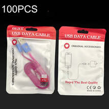 100PCS XC-0014 USB Data Cable Packaging Bags Pearl Light Ziplock Bag, Size: 11x1 - £3.94 GBP