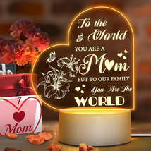 Mothers Day Gifts for Mom from Daughter Son Kids, Engraved Night Light Lamp Gift - £14.24 GBP