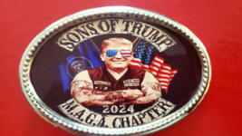 TRUMP 2024     SONS of TRUMP    M A G A    Epoxy Belt Buckle - - NEW! - $17.77