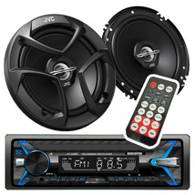 Audiotek Car stereo Bluetooth FM Radio Receiver USB + 2x JVC 6.5&quot; 300W S... - £93.37 GBP