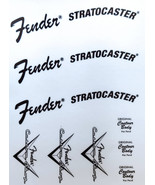 49 - Fender Stratocaster  Headstock Logo STICKER Wave Blk - $8.22 CAD