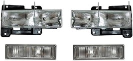 Headlights For 1990 1991 1992 1993 Chevy GMC Truck With Turn Signal Lights - $121.51