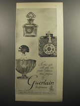 1952 Guerlain Advertisement - L&#39;Heure Bleue, vol de nuit and Shalimar Perfume - £14.50 GBP