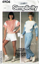 Misses' PULLON TOPS & PANTS Vintage 1985 Simplicity Pattern 6906 Size 14-16 - $12.00