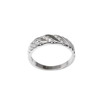 925 Sterlingsilber Weiß Cz Herren Finger Ring - £13.92 GBP