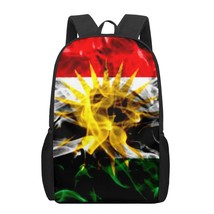 Kurdistan Flag 3D Pattern School Bag for Children Girls Boys Casual Book Bags Ki - £154.02 GBP