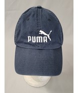Puma Logo Baseball Hat Adjustable Embroidered Logo Dark Blue Ball Cap - $13.57 CAD