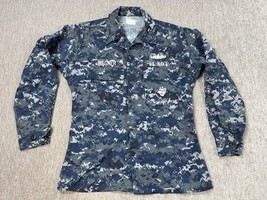 US Navy Working Uniform NWU Type I Blue Digital Coat Jacket Blouse Mediu... - $24.74