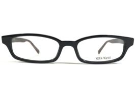Vera Wang Eyeglasses Frames V030 BK Black Purple Rectangular Horn Rim 53... - $37.19