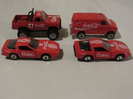 Hartoy  COKE  Diecast Cars  1988   Lot of 4 Loose  New out of pack - £5.50 GBP