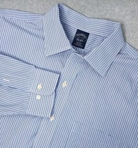 Brooks Brothers 1818 Blue Striped Button Up Shirt Mens 17.5 - 34/35 Long... - $22.99