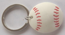 3D Rubber Softball Keychain Keyring Key Chain - 4pc/pack - £10.38 GBP