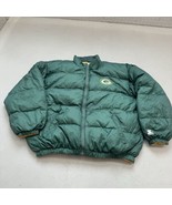 Green Bay Packers NFL Reversible Down Filled Starter Puffer Jacket Size XL - £62.57 GBP