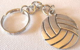 3D Pewter Volleyball Keychain Keyring Key Chain - 2pc/pack - £9.54 GBP