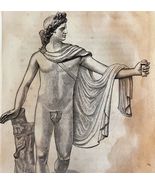 Apollo Belvidere 1876 Worlds Fair Centennial Expo Victorian Engraving DW... - €25,56 EUR