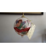 VTG MIDWEST CANON Reverse Painted Cherubs Glass Ball Christmas Ornament ... - £8.80 GBP