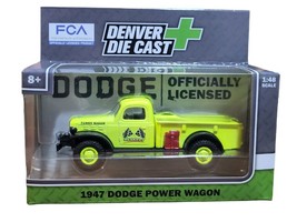 Denver Diecast 1947 Bright Yellow Dodge Power Wagon w/ Menard&#39;s Logo 1:4... - $14.84