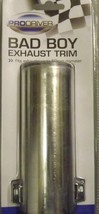 Exhaust Pipe Chrome Trim Tip extention Universal Fit 50mm x 144mm long t... - $9.67