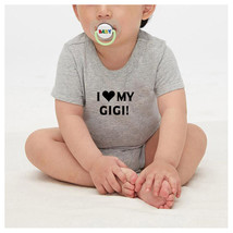 I Love My Gigi Print Baby Bodysuit Newborn Romper Toddler Jumpsuit Infant Outfit - £8.35 GBP