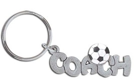 3D Pewter Soccer Coach Keychain Keyring Key Chain - 2pc/pack - £9.54 GBP