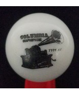 1 Vintage Columbia Gramophone White 1&quot; Glass Marble - $17.65 CAD