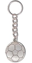 3D Pewter Soccer Ball Keychain Keyring Key Chain - 2pc/pack - $11.99