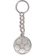 3D Pewter Soccer Ball Keychain Keyring Key Chain - 2pc/pack - £9.54 GBP