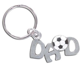 3D Pewter Soccer Dad Keychain Keyring Key Chain - 2pc/pack - £9.43 GBP