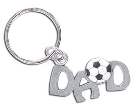 3D Pewter Soccer Dad Keychain Keyring Key Chain - 2pc/pack - $11.99